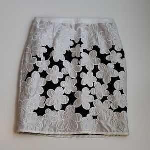 New Marisa Baratelli Floral 100% Silk Skirt